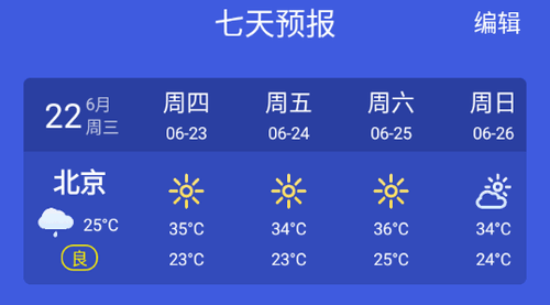心怡天气(7天查询)App